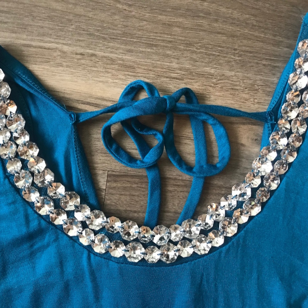 Magenta Rhinestone Tank Top - Picture 4 of 7